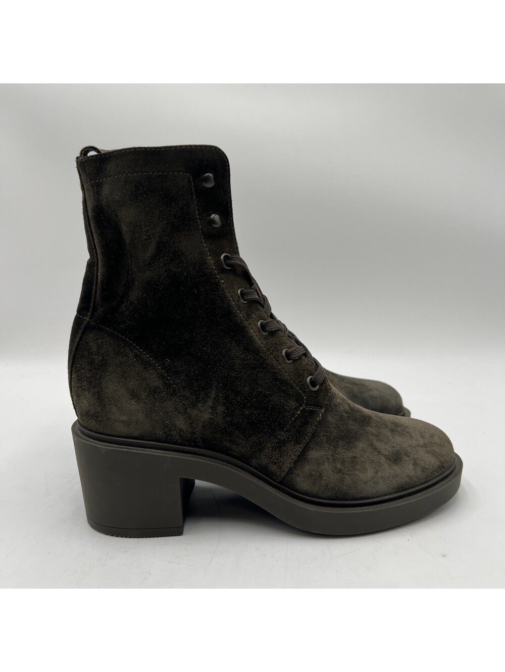 Women’s Gianvito Rossi Foster Olive Green Suede Boots Size 36